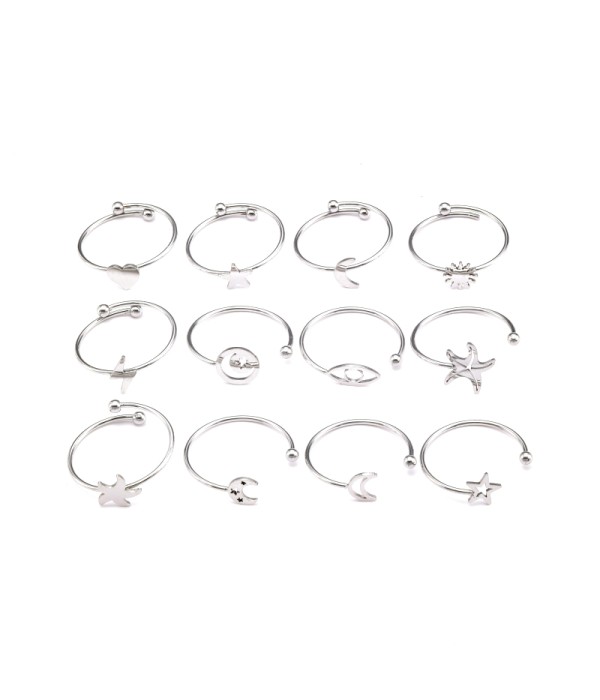 Conjunto de 12 anillos
