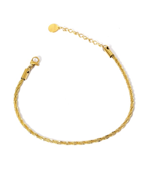 Pulsera dorada trenzada