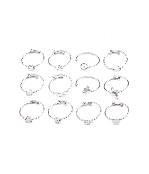Conjunto de 12 anillos
