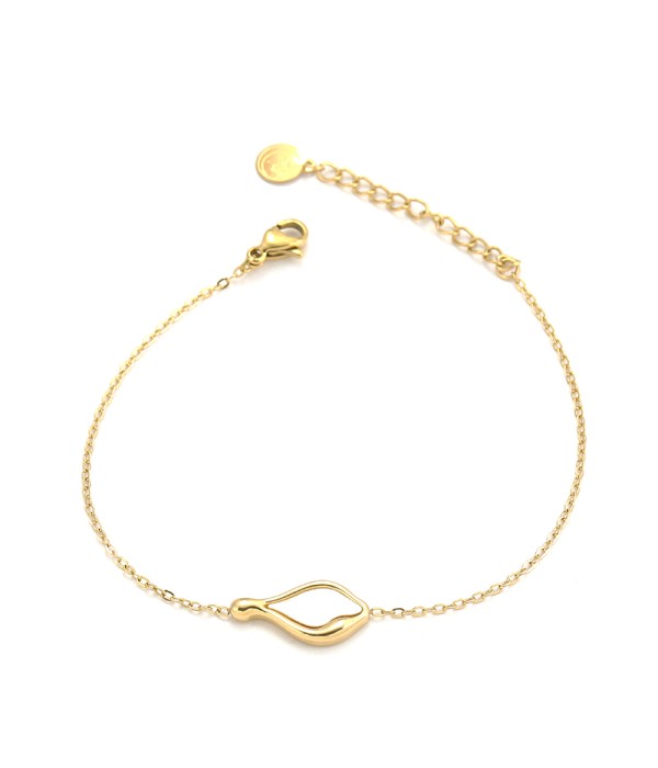 Pulsera dorada con gota de agua