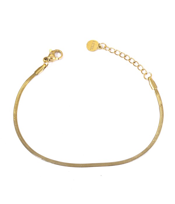 Pulsera dorada de cadena tipo serpiente