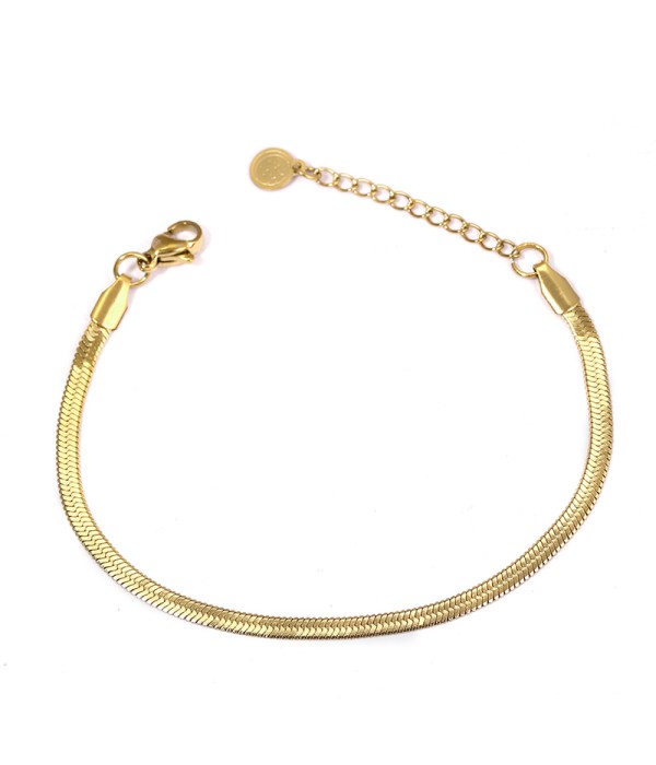 Pulsera dorada de cadena tipo serpiente