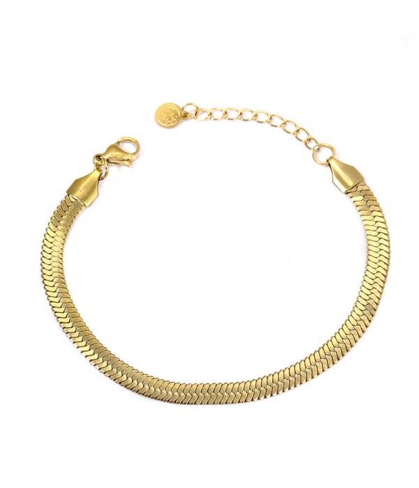 Pulsera dorada de cadena tipo serpiente
