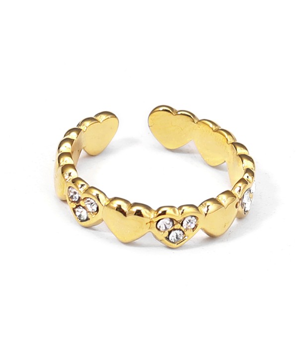Anillo de aros de corazones