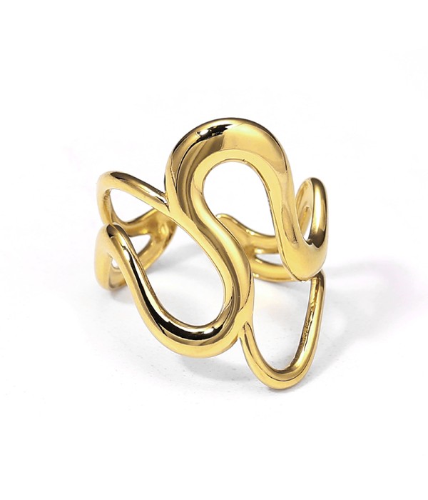 Anillo dorado curvado