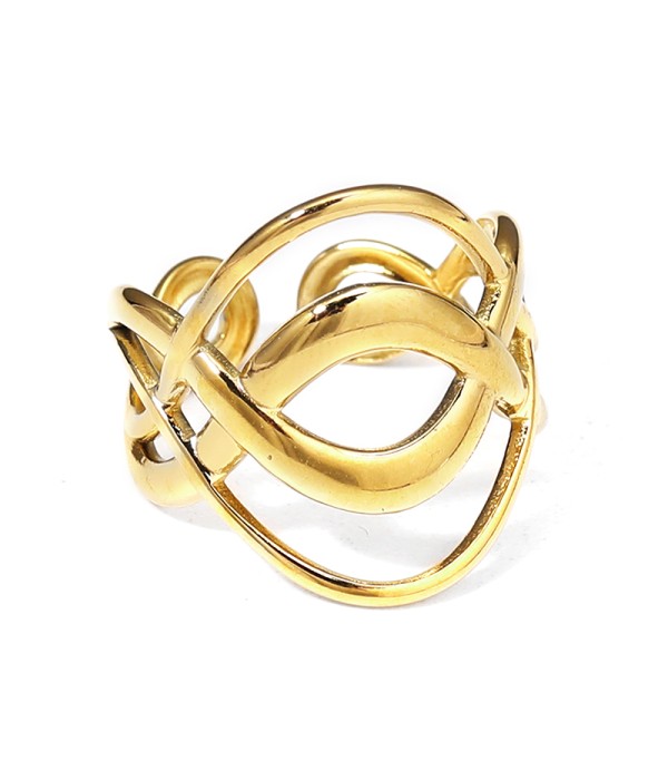 Anillo dorado curvado