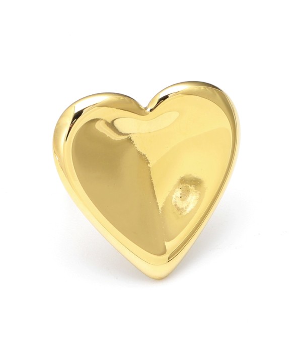 Anillo dorado corazón cóncavo