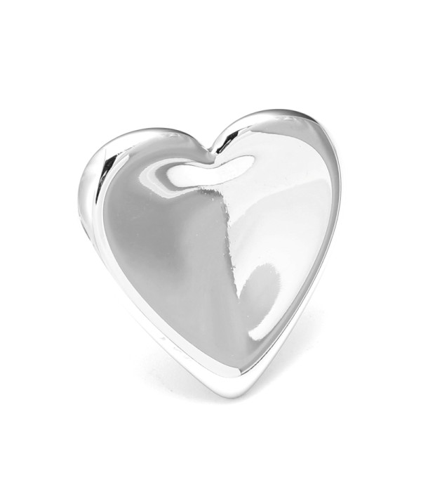 Anillo plateado corazón cóncavo