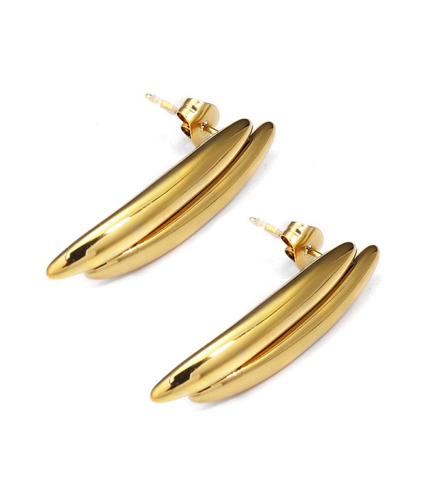 Pendientes minimalistas de doble barra