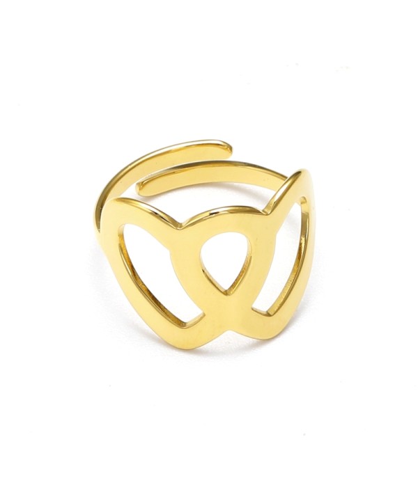 Anillo dorado de corazones