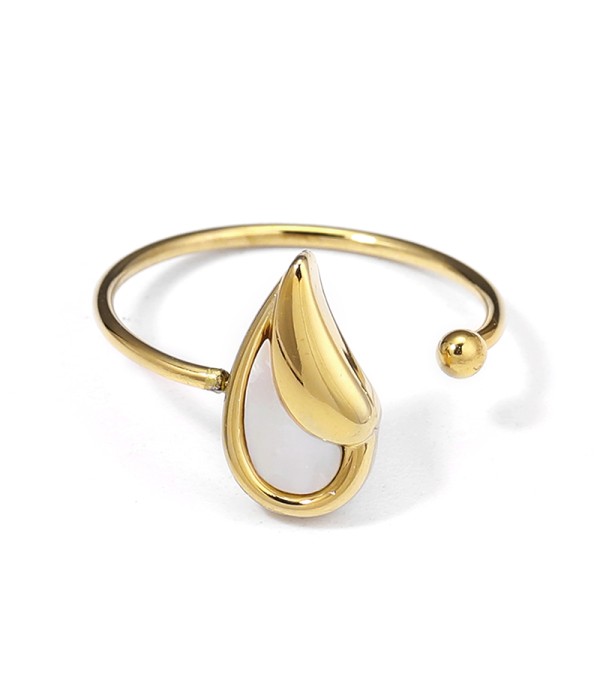 Anillo lágrima con nácar