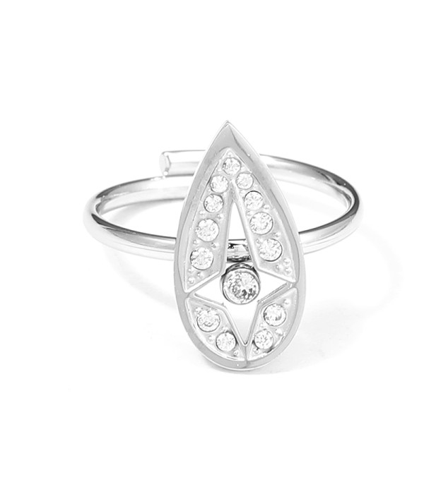 Anillo lágrima con circonitas