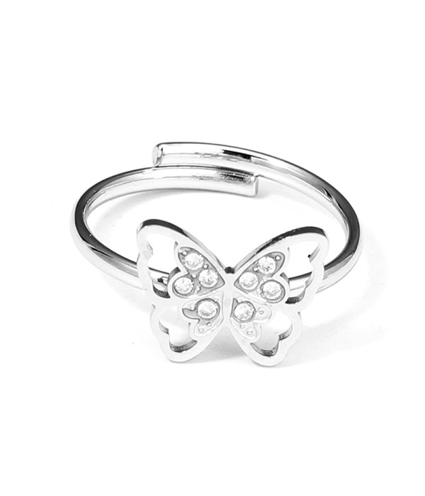 Anillo mariposa con circonitas