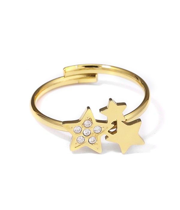 Anillo con trío de estrellas