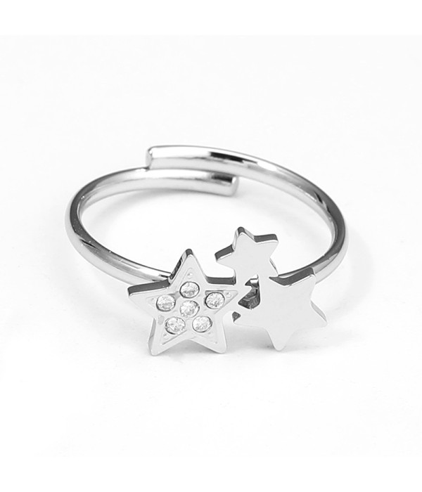 Anillo con trío de estrellas 2