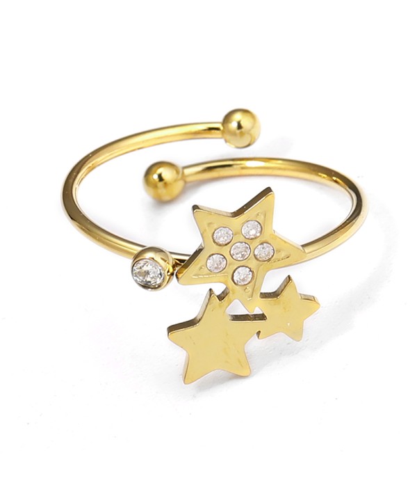 Anillo con trío de estrellas