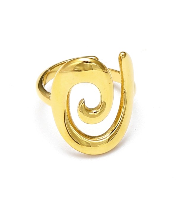 Anillo dorado espiral