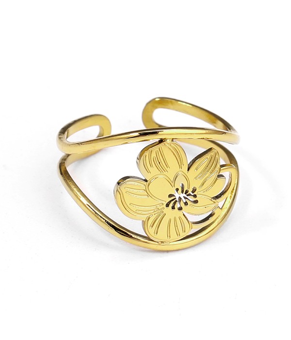 Anillo flor en calado
