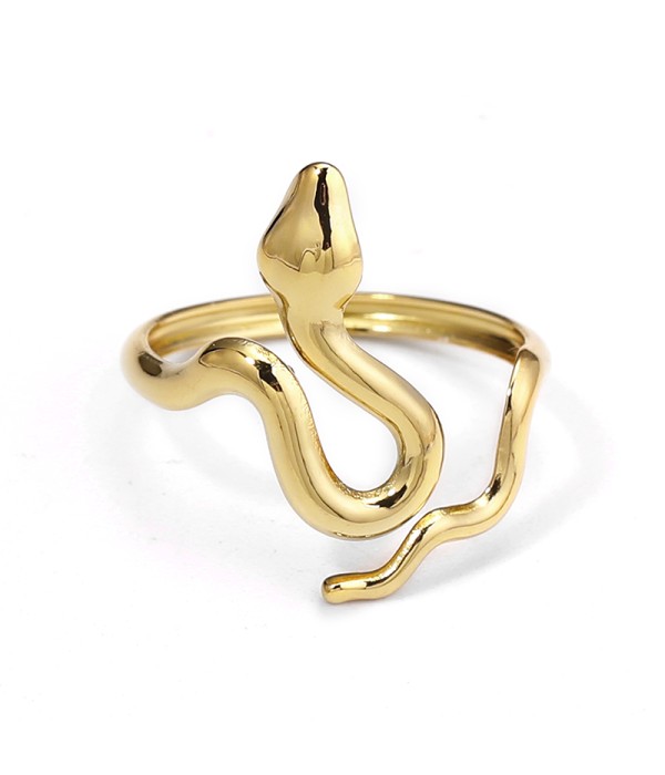 Anillo  dorada de serpiente
