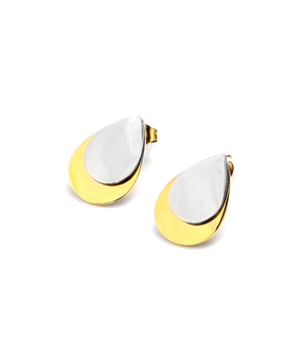 Pendientes bicolor en forma de gota
