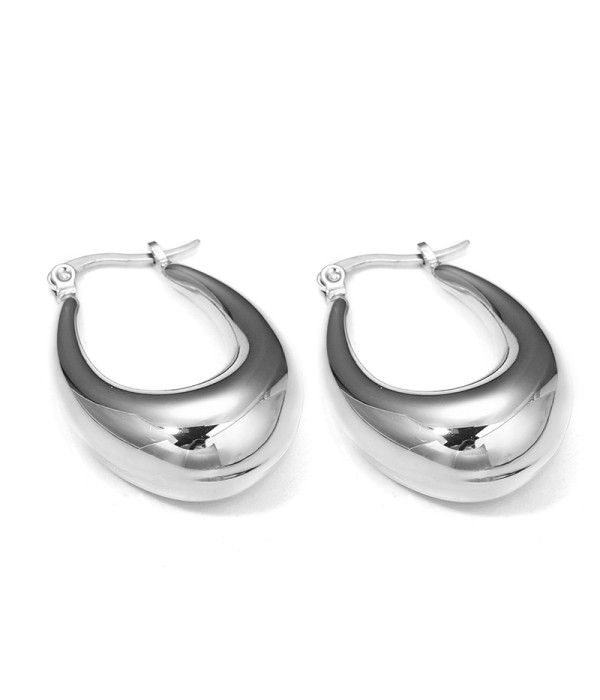 Pendientes plateados tipo gota