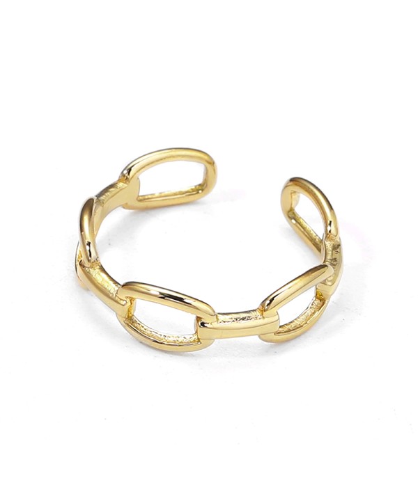 Anillo estilo cadena dorada abierta