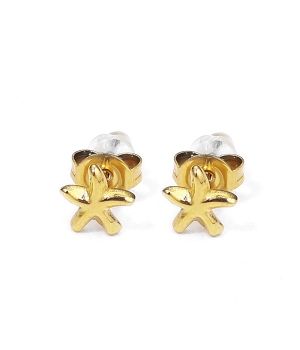 Pendientes dorados en forma de estrella de mar