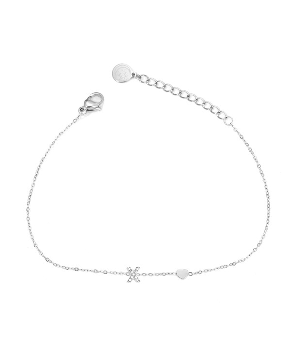 Pulsera con letra “X” y circonitas