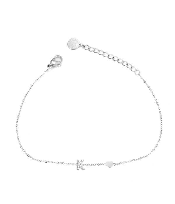 Pulsera con letra “K” y circonitas 2