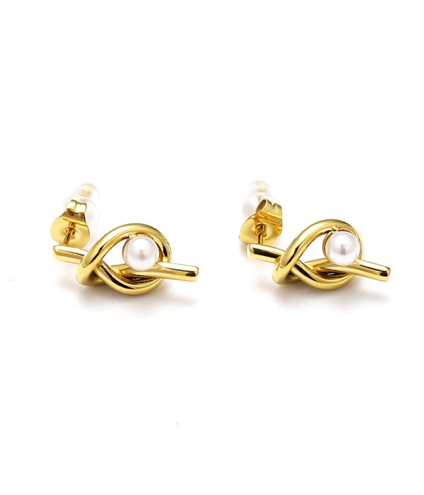 Pendientes con nudo y perla
