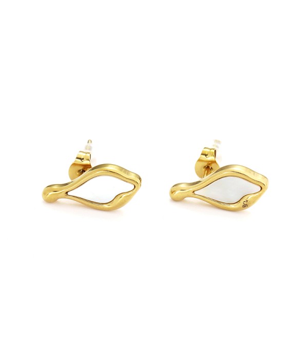 Pendientes dorados de gota esmaltada