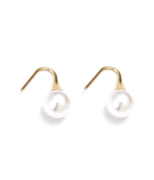 Pendientes de perla clásica con gancho