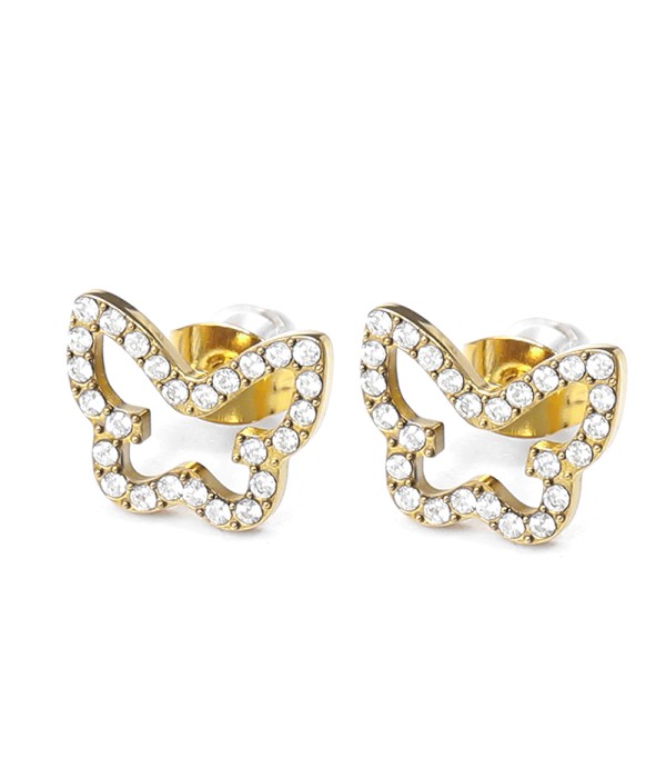 Pendientes mariposa con circonitas