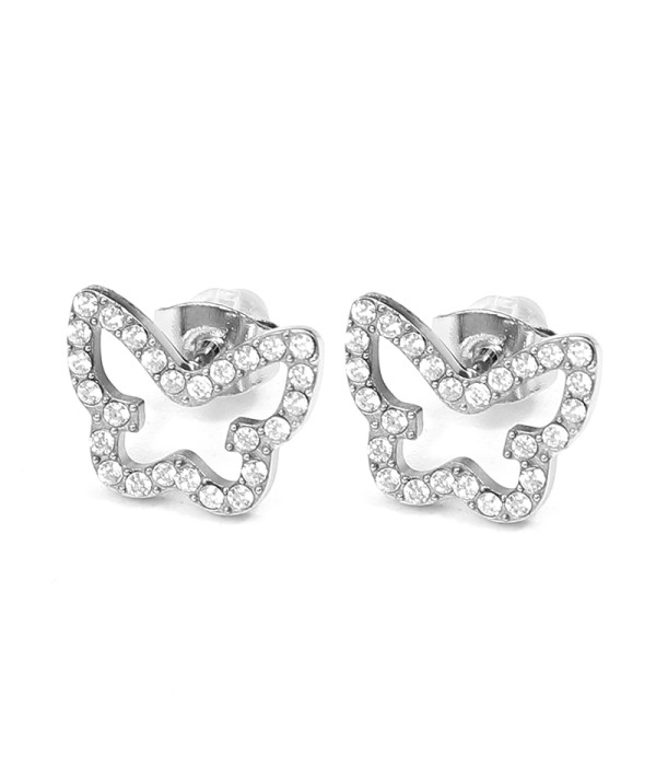 Pendientes mariposa con circonitas