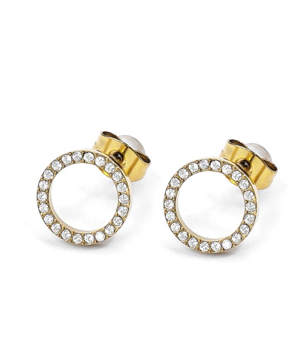 Pendientes círculo de circonitas