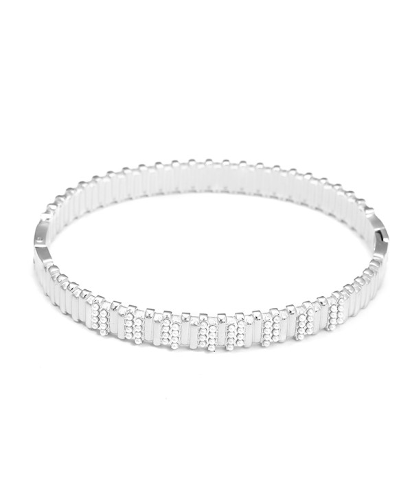 Pulsera rígida con franjas de circonitas 2