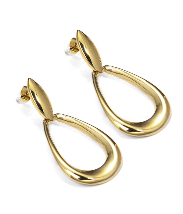 Pendientes dorados lágrima alargada