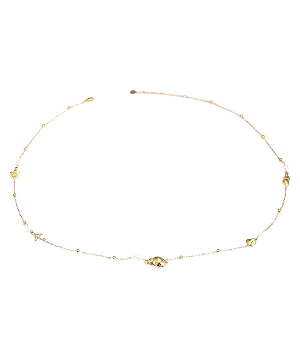 Collar fino con charms marinos