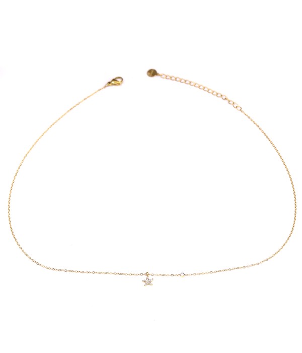 Collar con estrella y circonitas