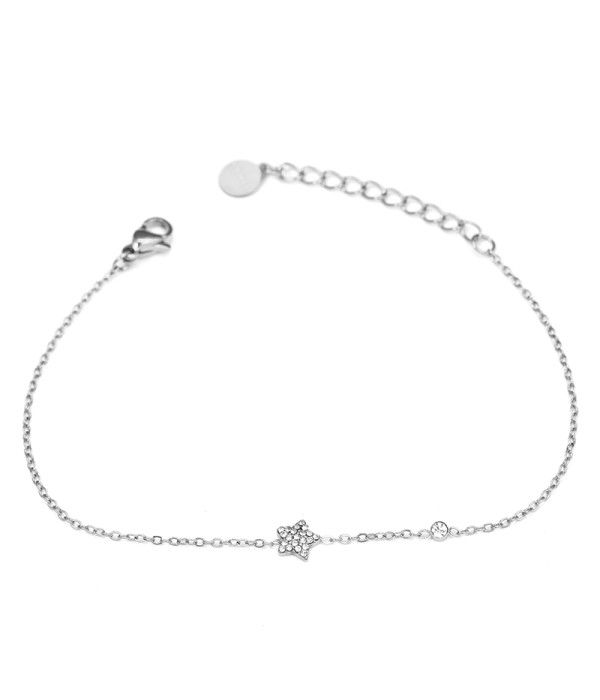 Pulsera fina con estrella y circonita