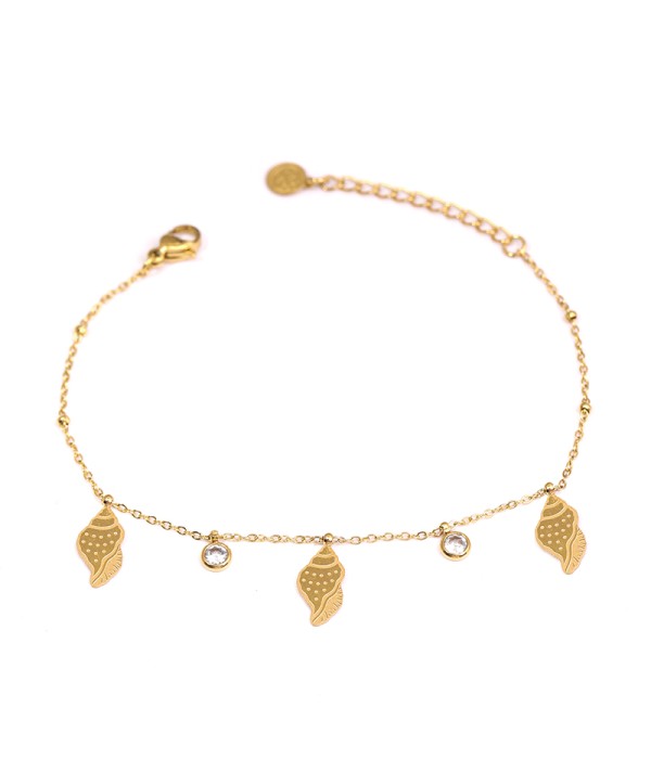 Pulsera con colgantes de caracolas