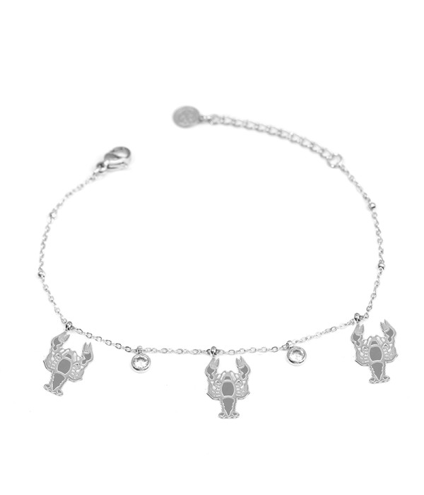 Pulsera con colgantes de langosta y circonitas 2