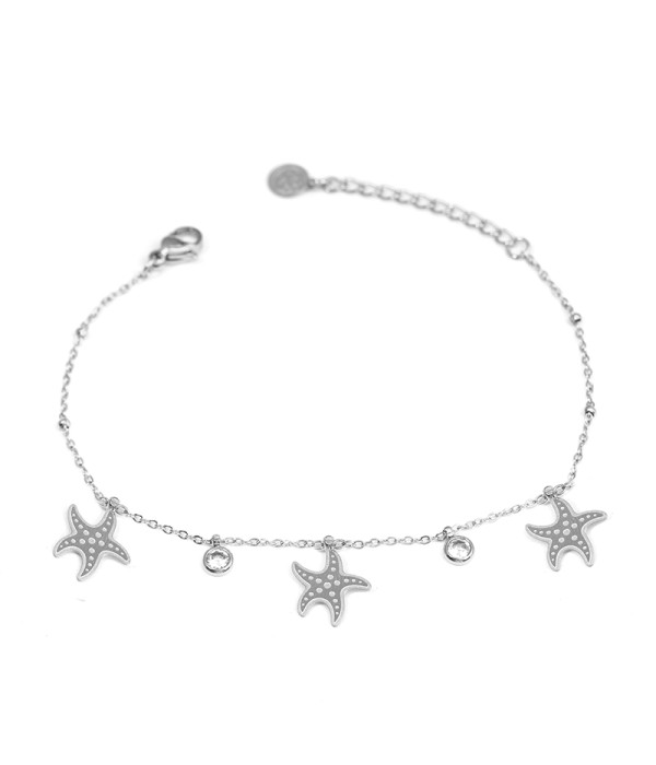 Pulsera con colgantes de estrellas de mar y circonitas 2