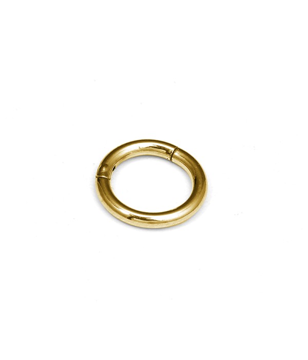 Ear cuff pequeño dorado tipo aro liso 6mm