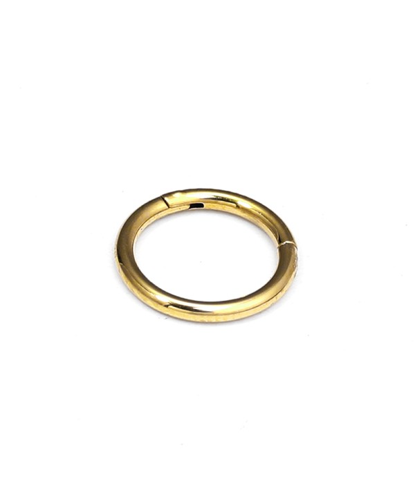 Ear cuff mediano dorado tipo aro liso