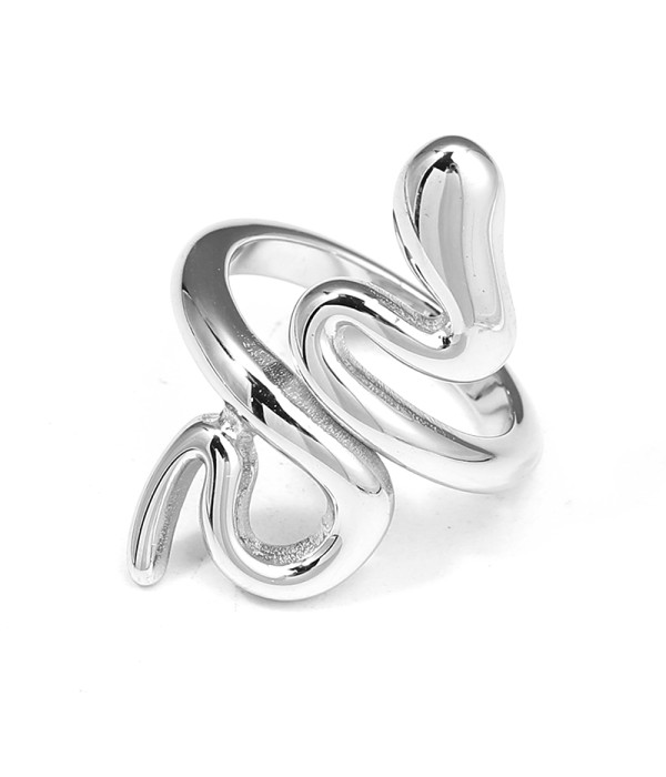 Anillo plateado con forma de serpiente