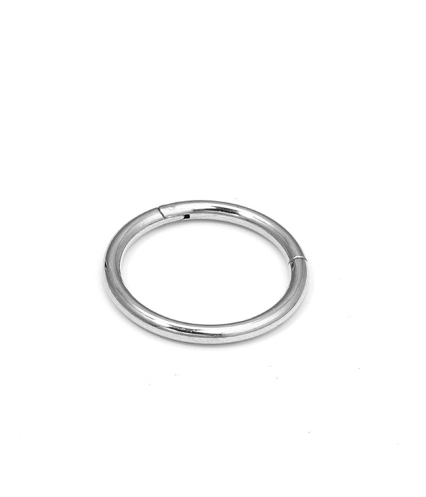 Ear cuff grande plateado tipo aro liso 10mm