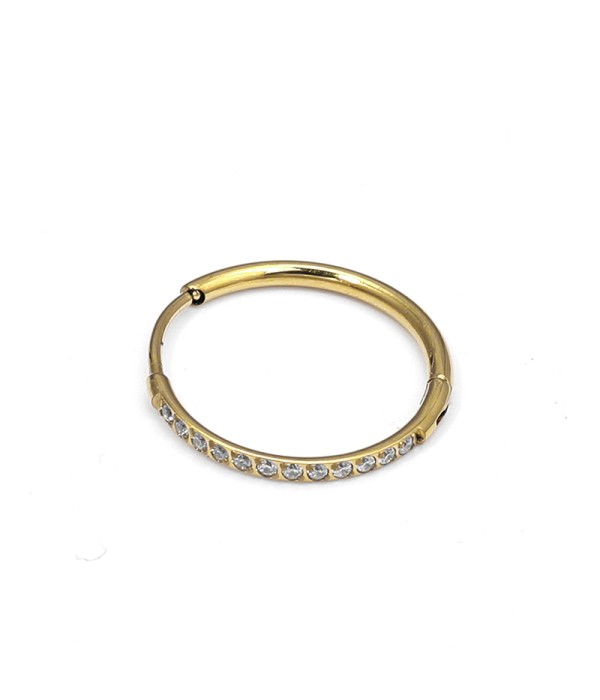 Piercing de oreja grande con circonitas 12mm