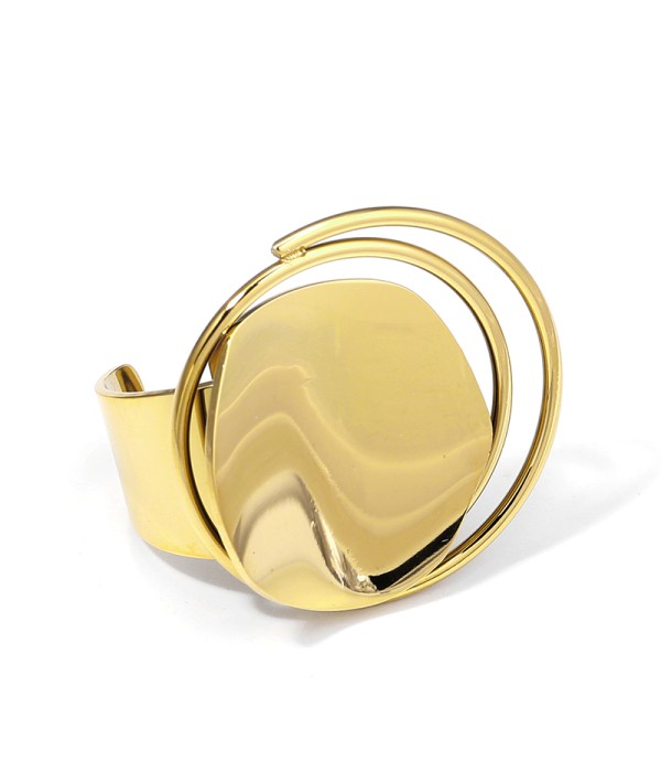 Anillo escultórico dorado
